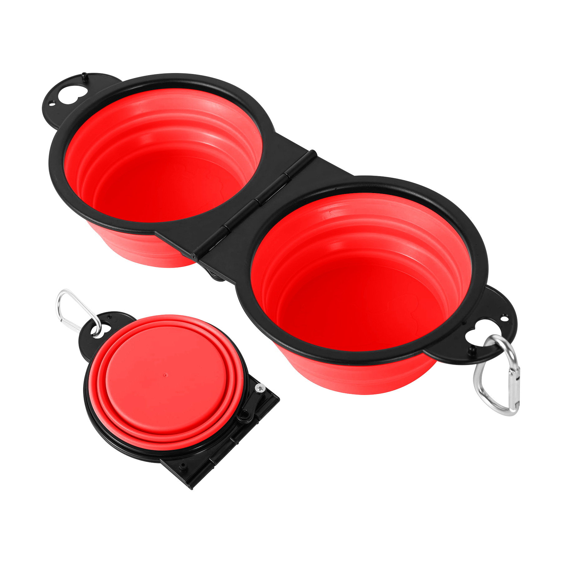 Outdoor Collapsible 20OZ 2-In-1 Foldable TPE Pet Bowl 3