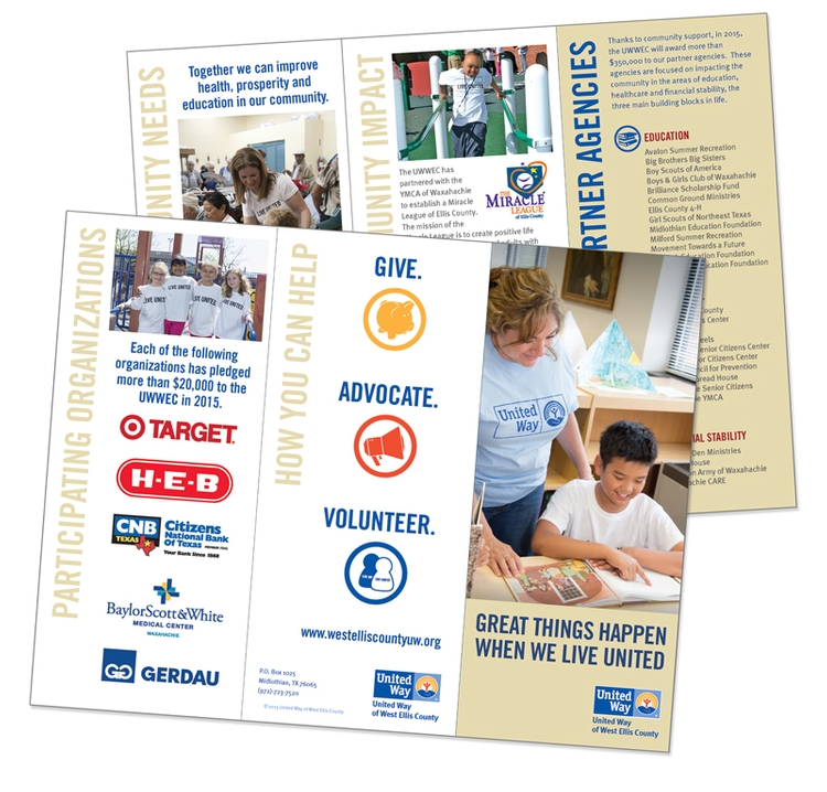 Tri-Fold Brochure 8.5" x 11" tri-folded to 3.6875" x 8.5" - 100# Gloss Cover 1