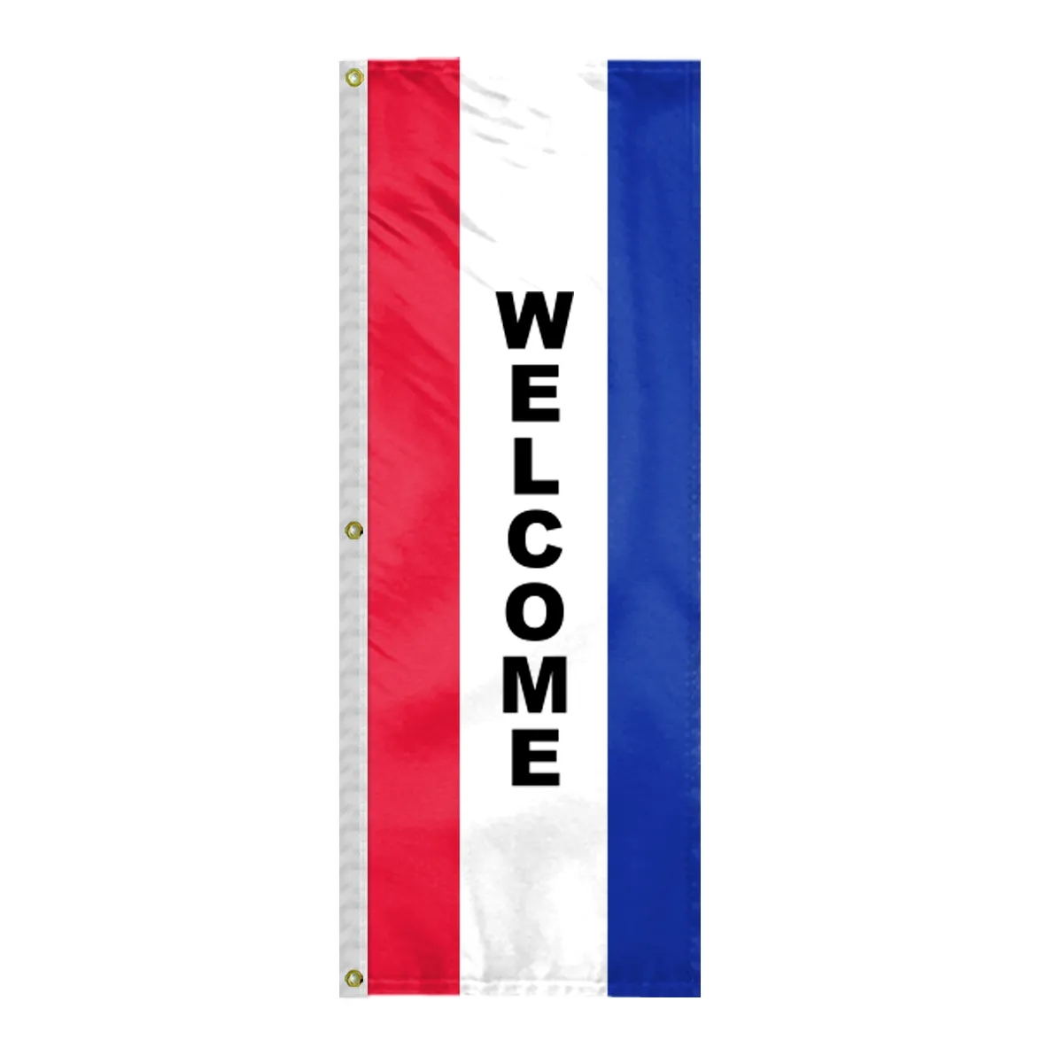 8' x 28" (3) Sewn Stripes Vertical Message Flag 14