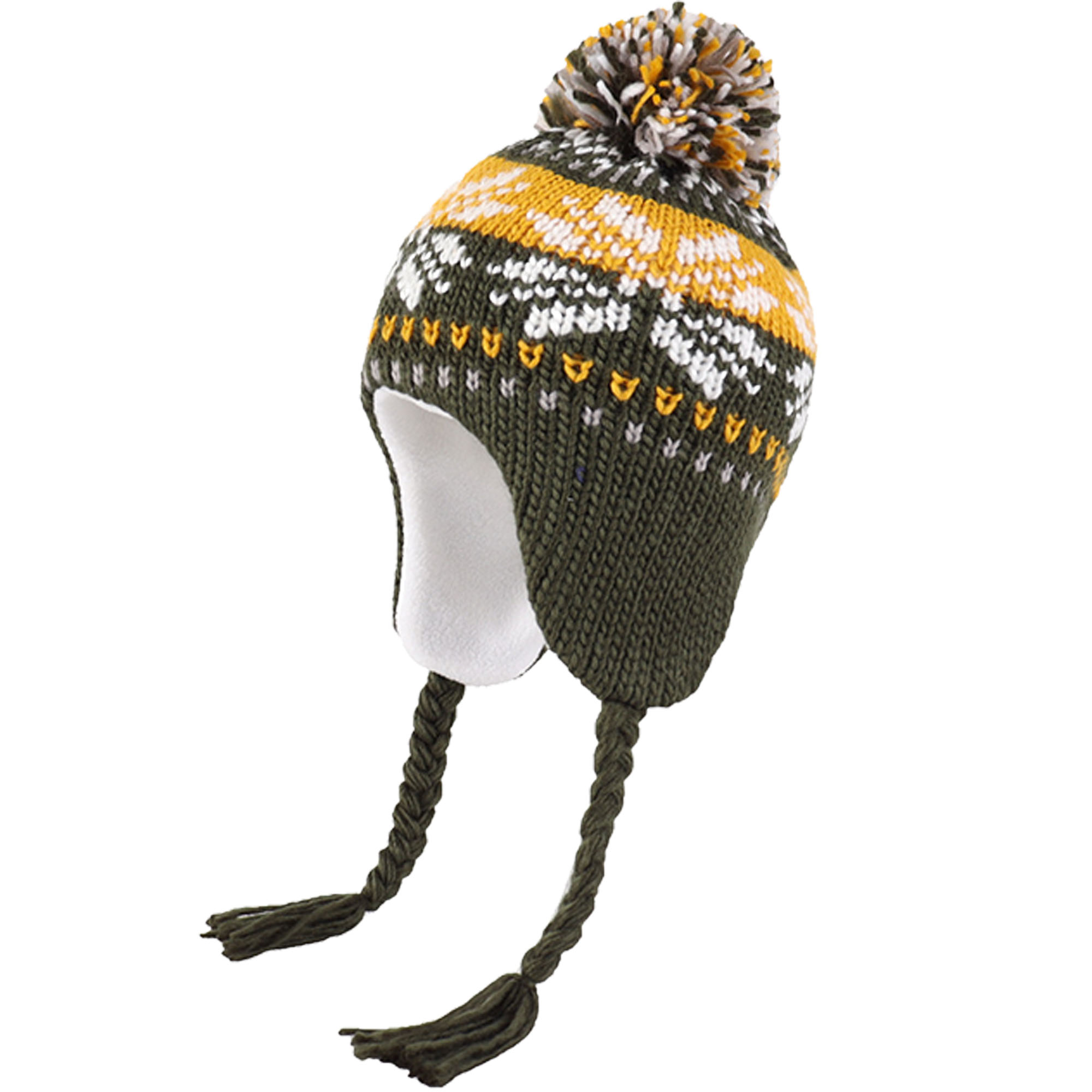 Acrylic Youthful And Fun Winter Knit Hat With Pom-Pom And Ear Flaps 6