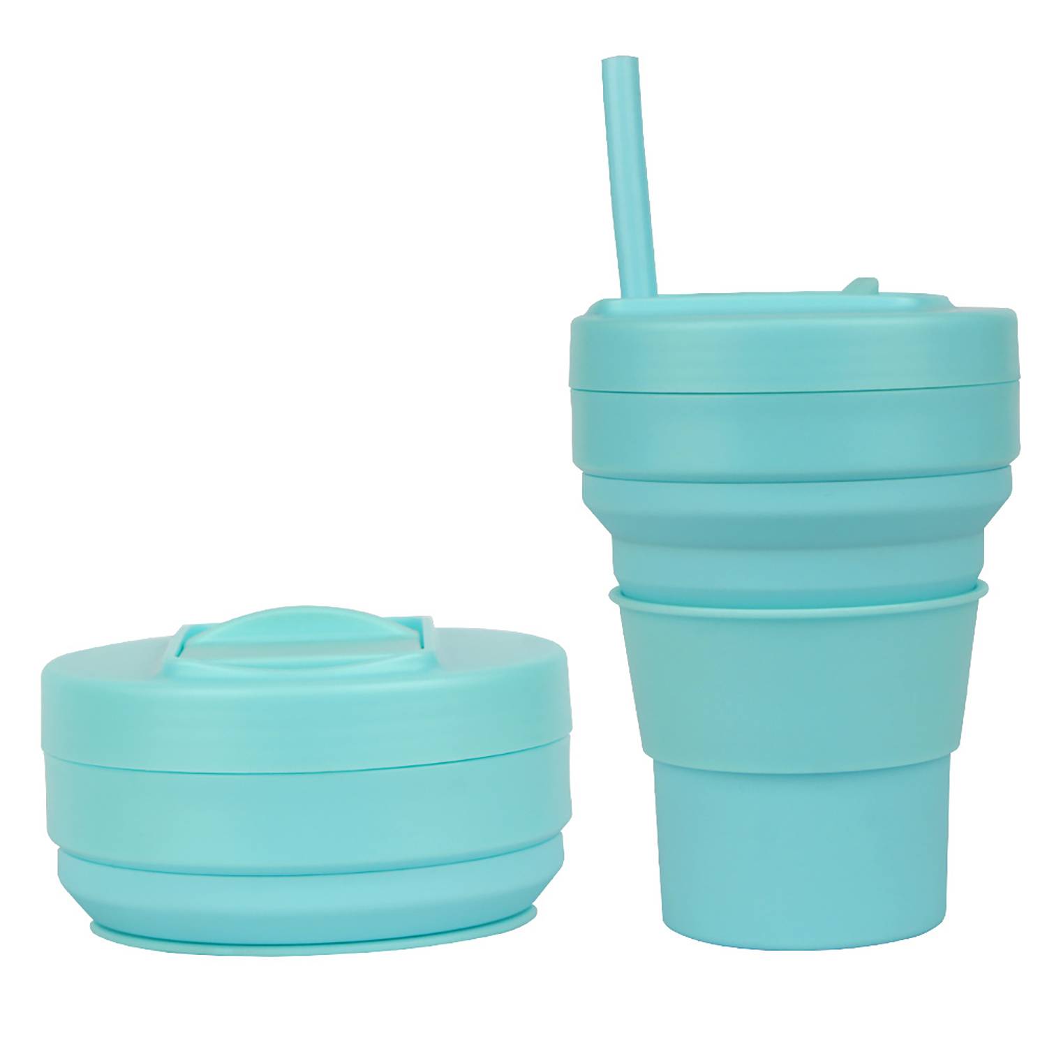 11 Oz Folding Travel Mug W/ Straw 5