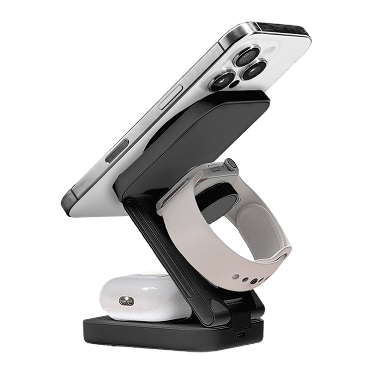 "AMPSTATION" 3-in-1 15W Wireless Charging Station 2