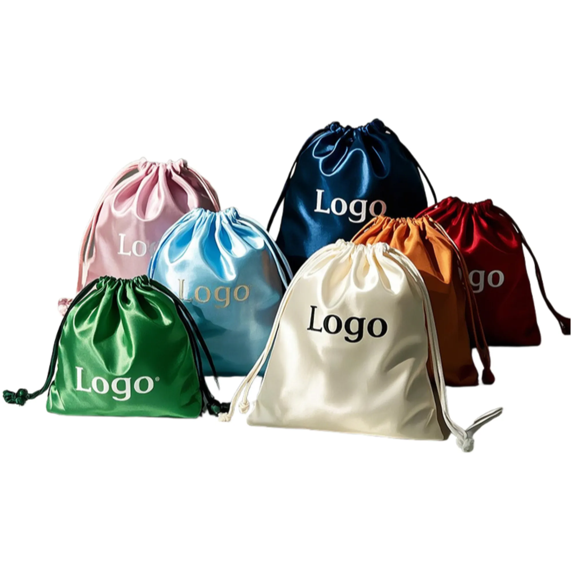 Custom satin drawstring jewelry bag