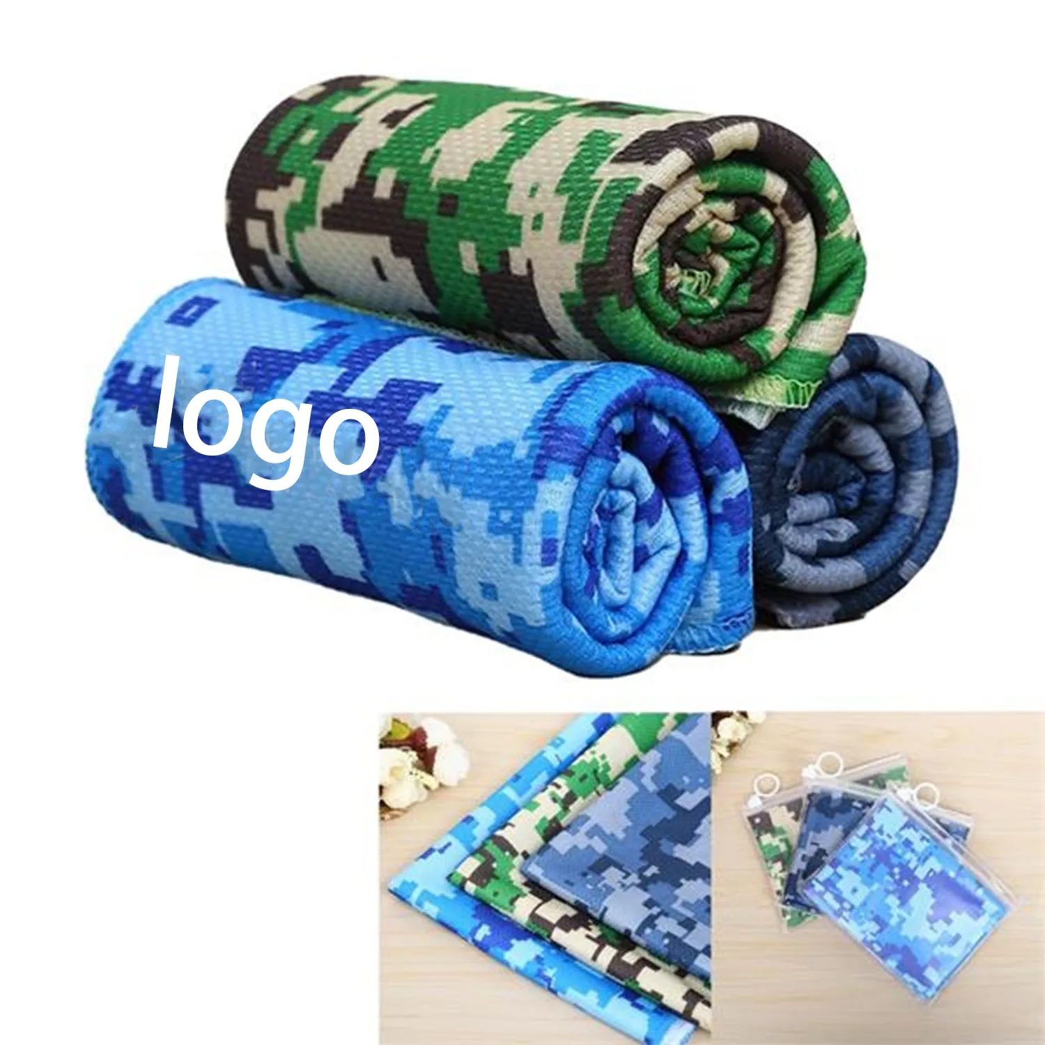 34" x 13" Camouflage Cooling Towel 1