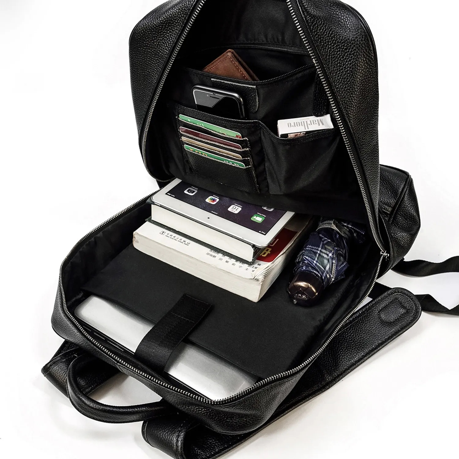 15 Inch Genuine Leather Laptop Backpack 6