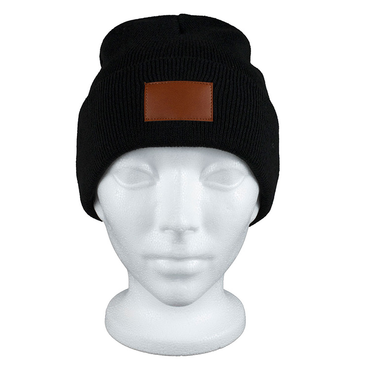 "TIBURON" Fashion and Performance Knit Cuffed Beanie with Patch 7