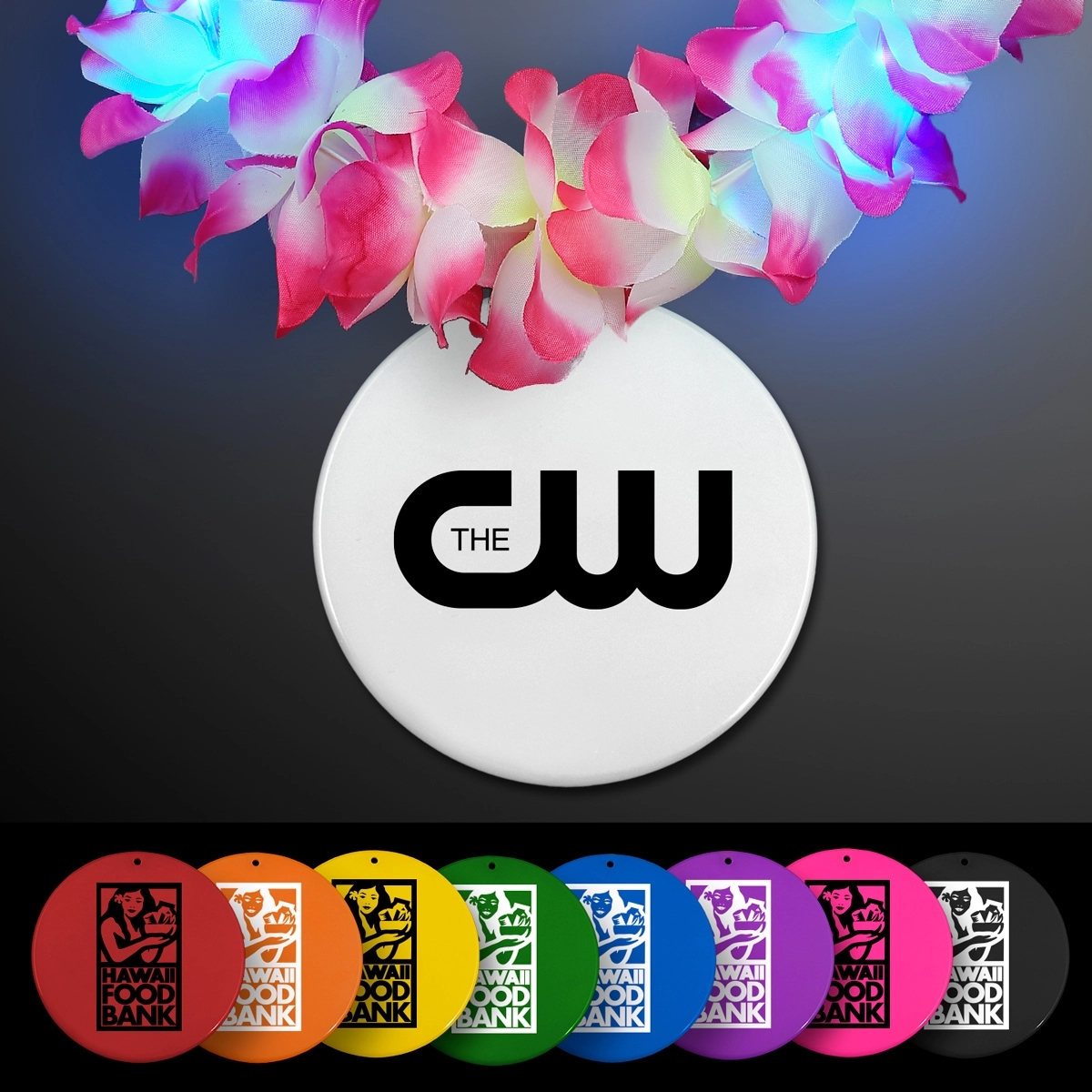 Light Up Hawaiian Leis with Custom Circle Medallion 19