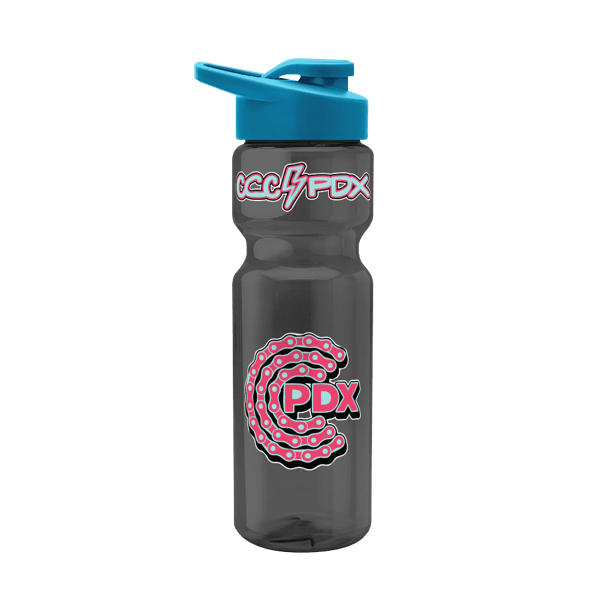 Blazer 28oz Transparent Bike Bottle w/Drink-thru Lid 259