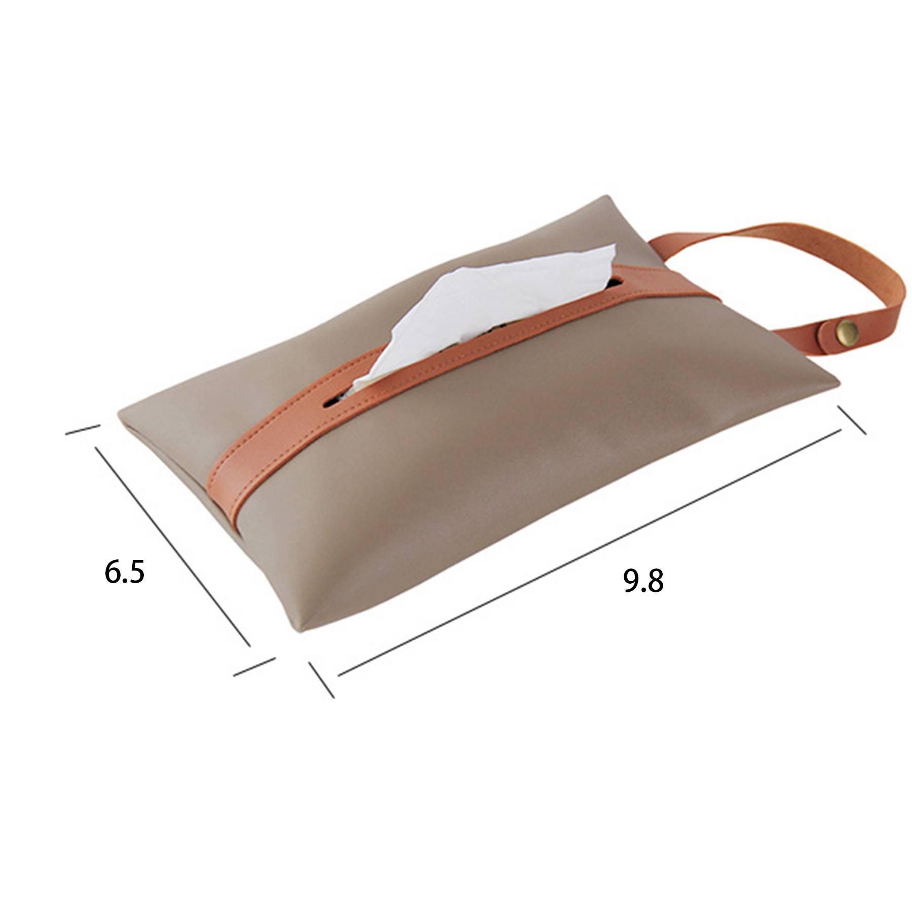 PU Leather Tissues Box with Hanging Strip 6