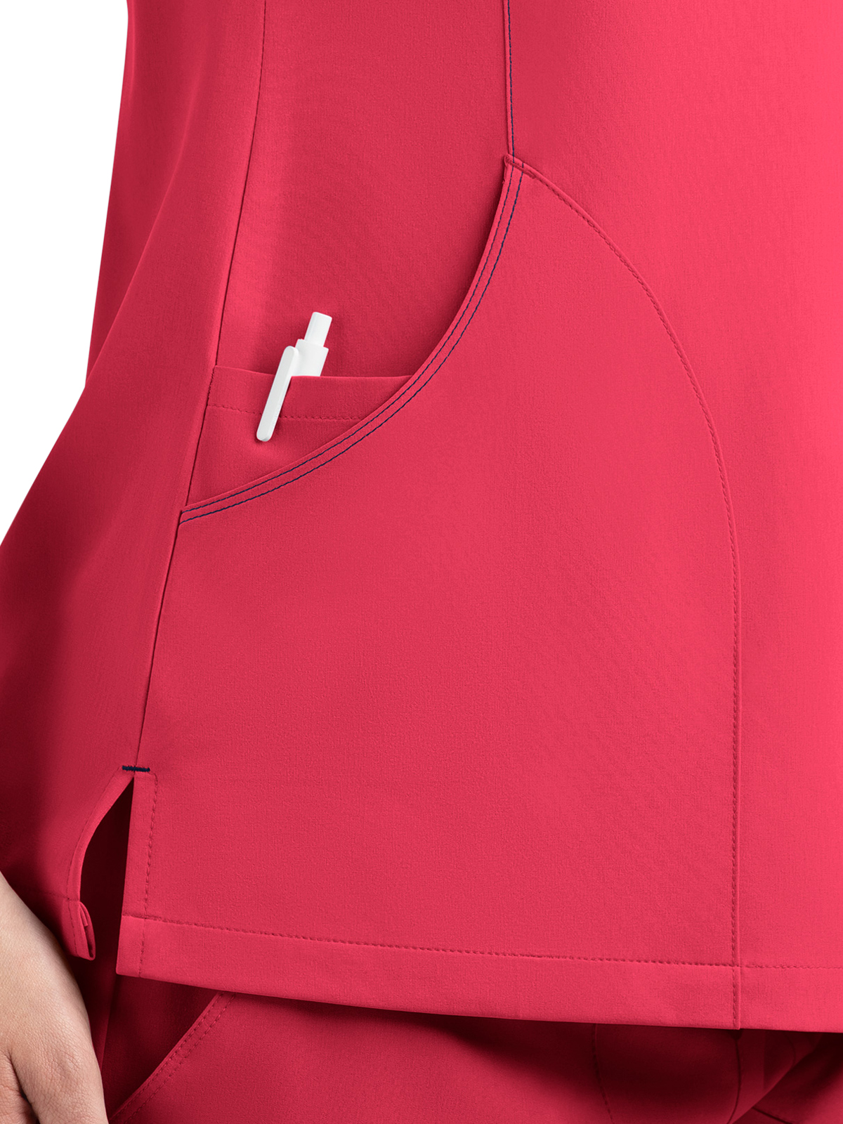 Maevn - Matrix Impulse - Women's Three-Pocket Contrast Stitching V-Neck Top 10