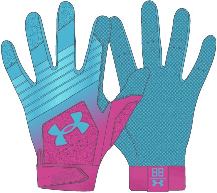 UA Clean Up Men's Batting Gloves 17