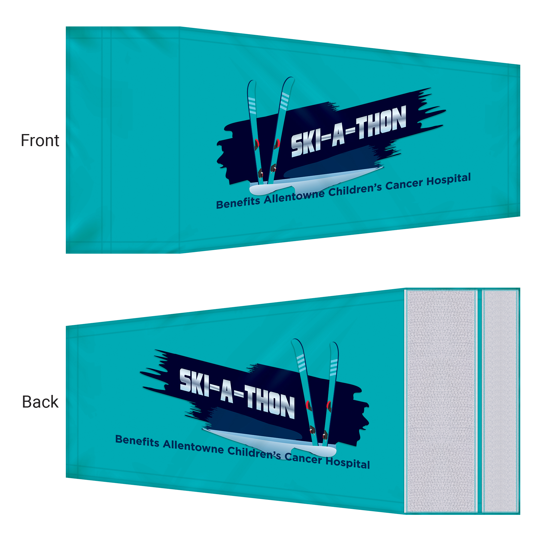 9" X 6" Double Sided Tapered Ski Pole Flag 12