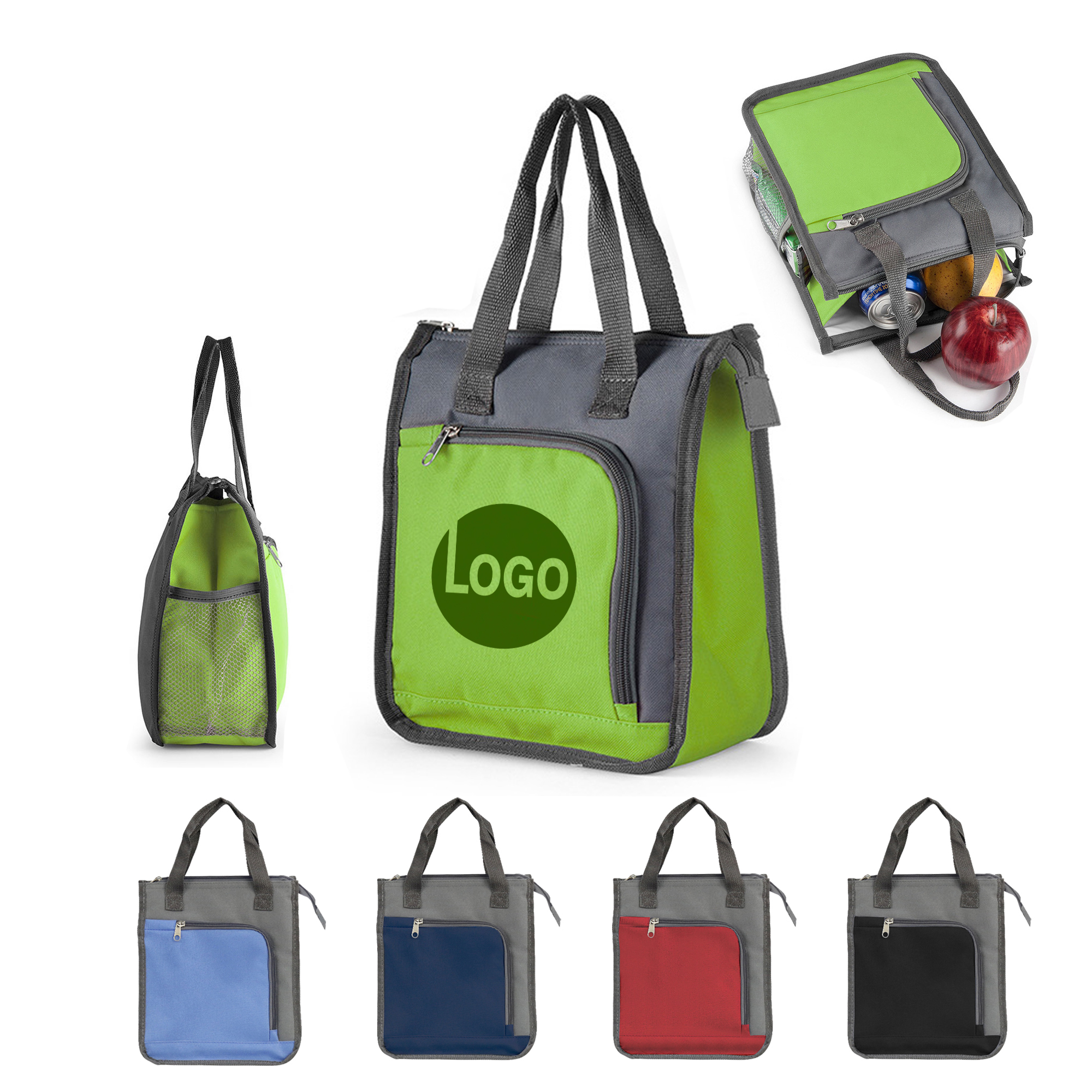 Durable Zippered Insulated Lunch Bag with Spacious Compartments 2