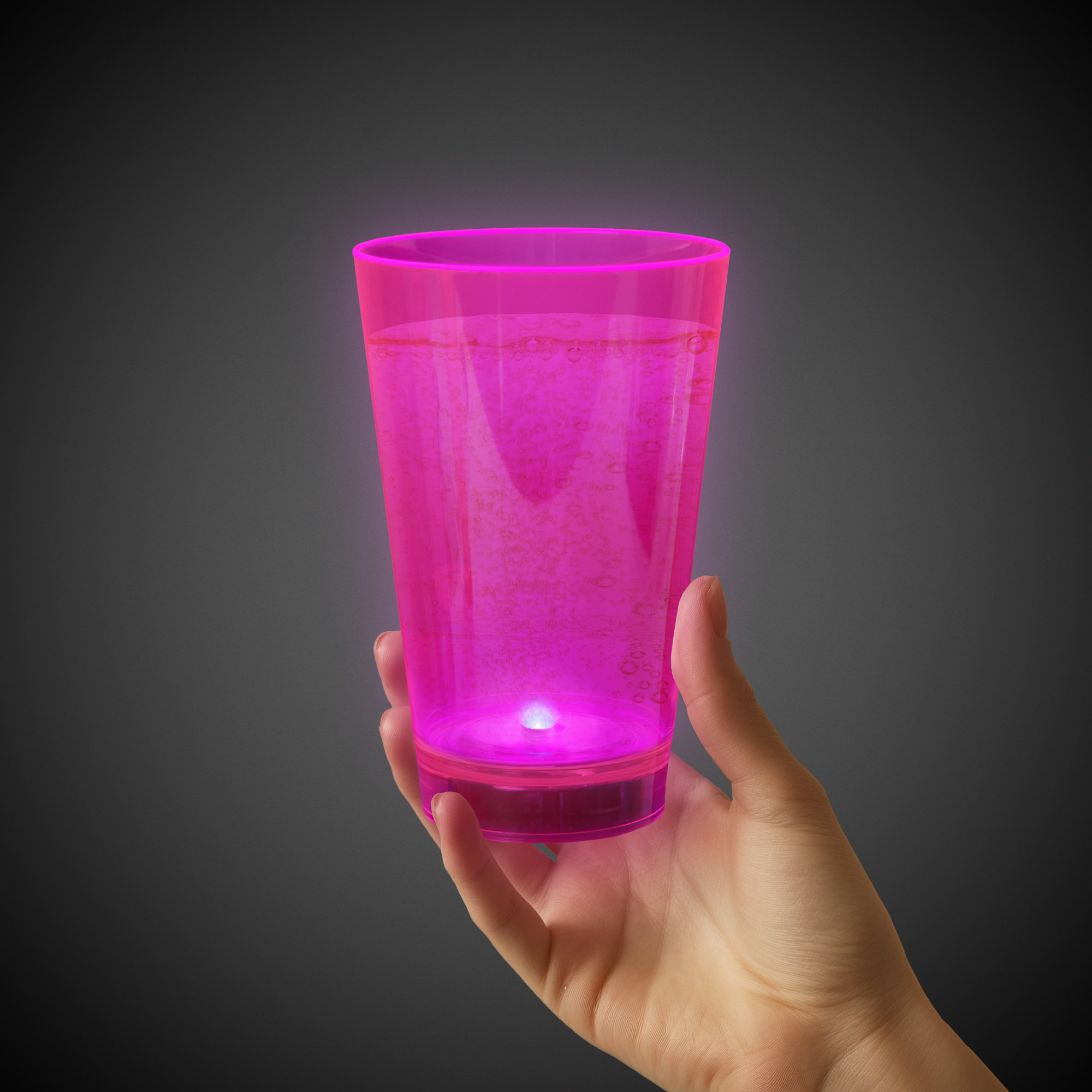 Pink 12oz. Neon Plastic LED Tumbler(Laser Engraved) 3