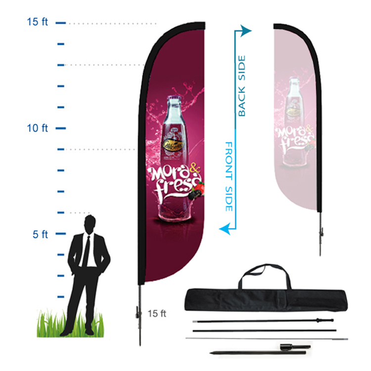 15 ft. Convex Advertising Flag Kit 5 (Single Sided) 2