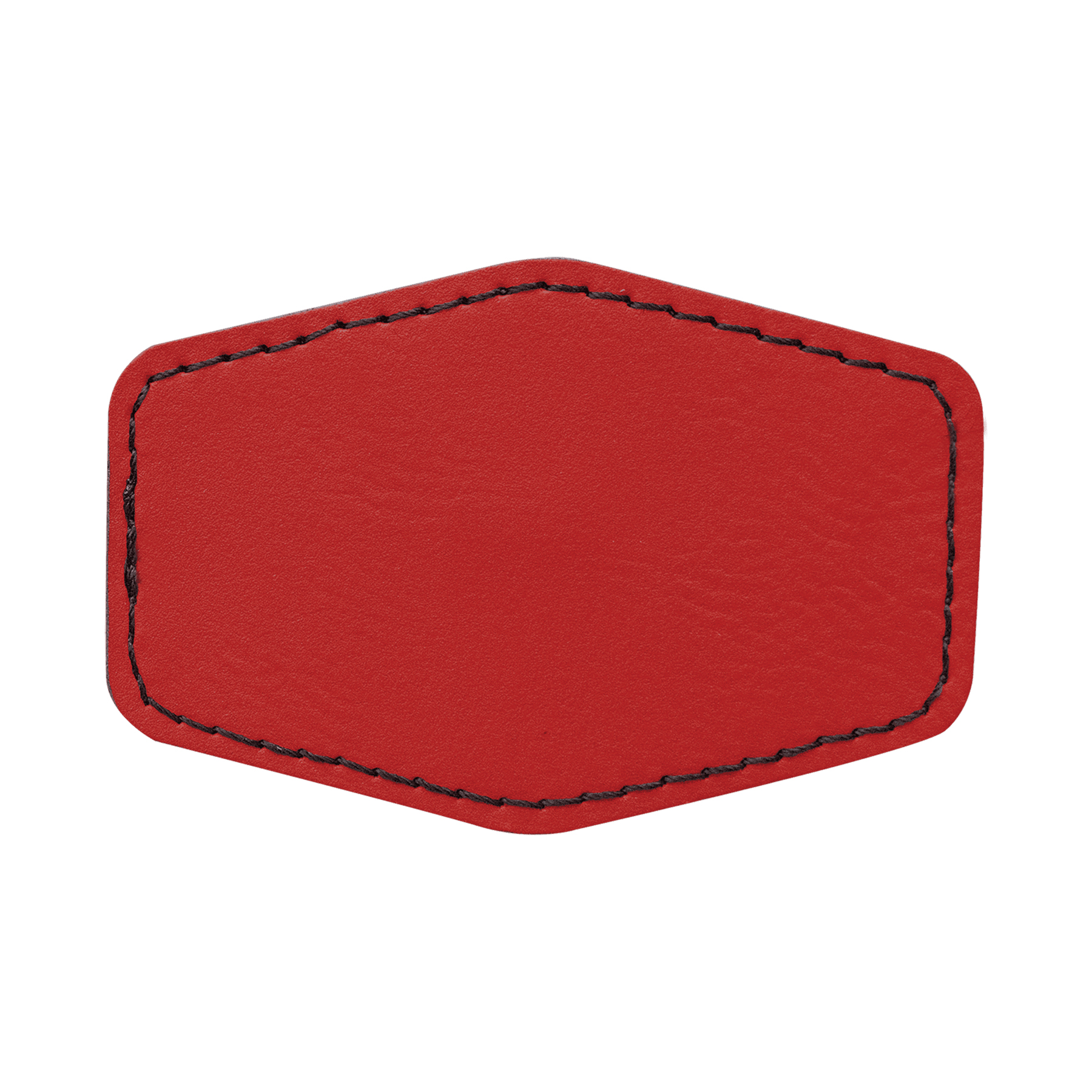 3" x 2" Leatherette Hexagon Patch with Adhesive 24