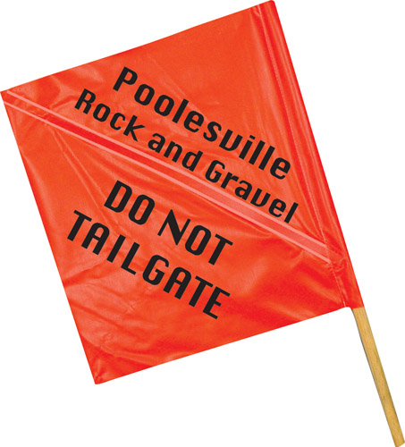 Handheld Vinyl Hazard Flag