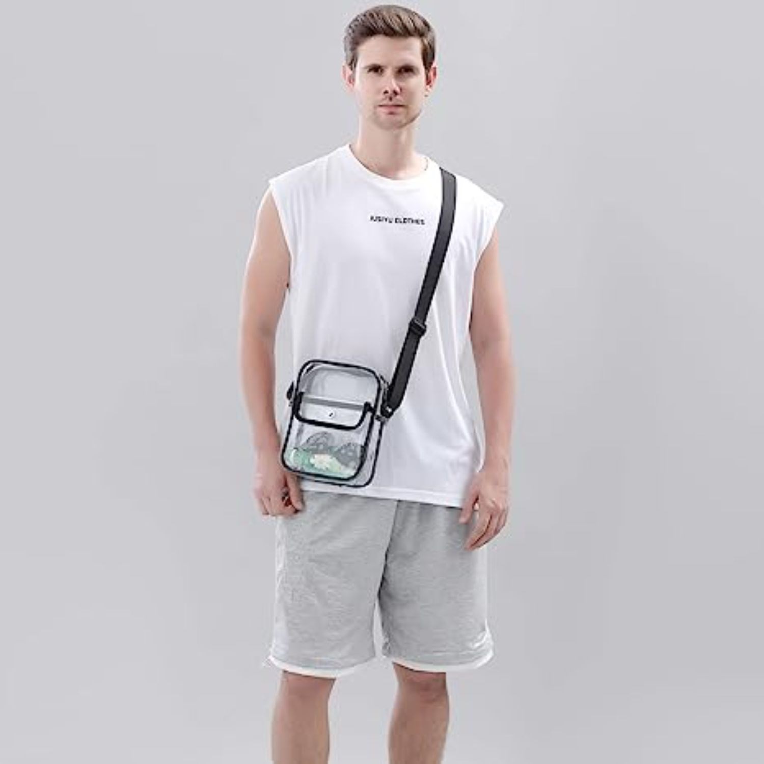 Stadium Approved Clear Purse Handbag PVC Crossbody Bag 5