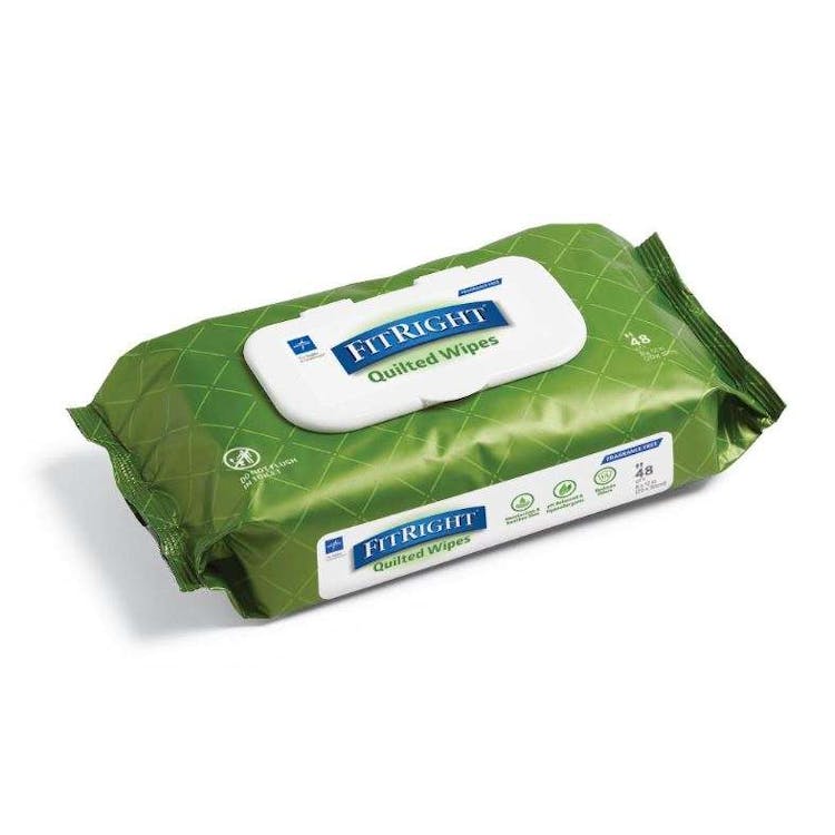FitRight Aleo Personal Cleansing Wipes - 48 per Pack 8" x 12" 1