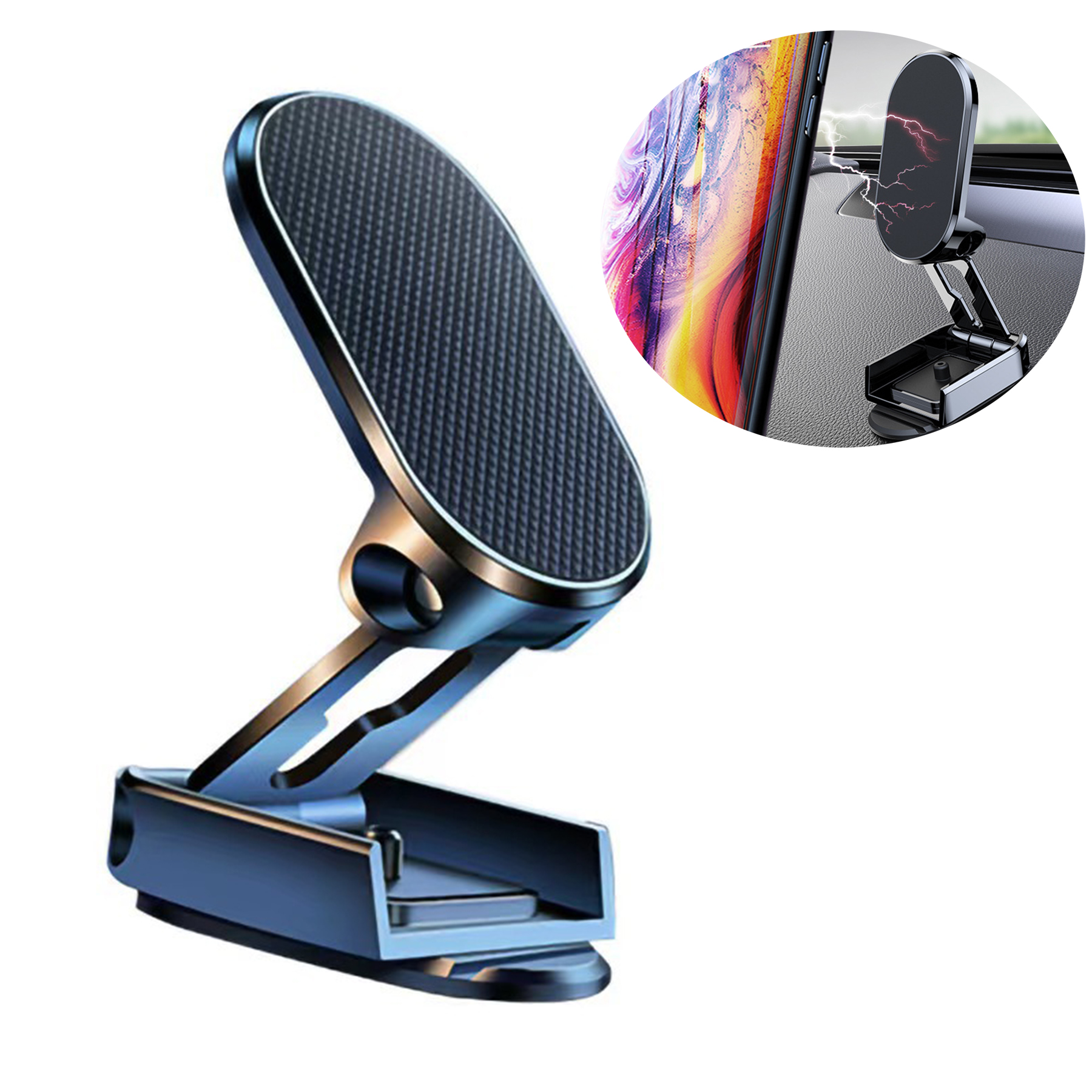 Multi-Angle Magnetic Dual Folding Car Phone Holder 2