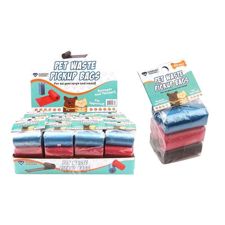 Dog Waste Bags - Assorted Colors 6 Pack 2