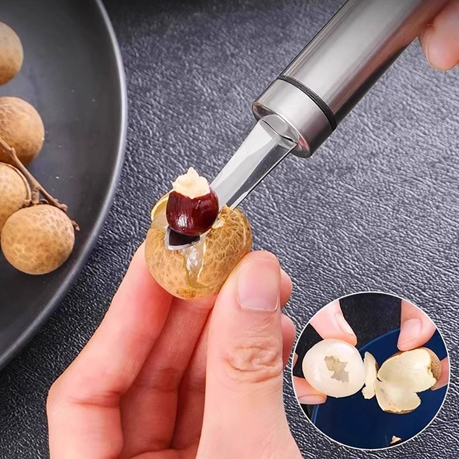 Stainless Steel Shrimp Deveiner & Fruit Pit Remover 6