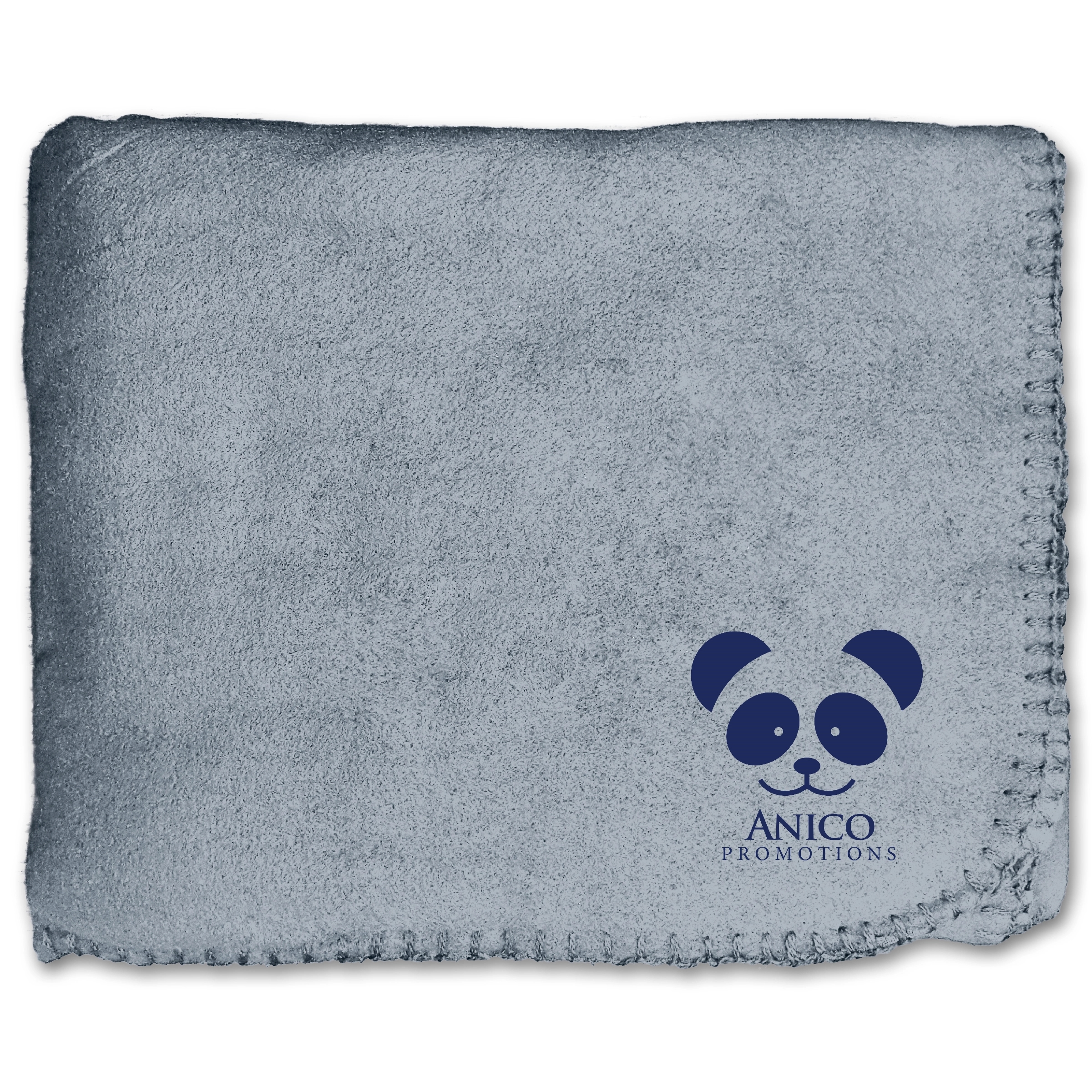 50" x 60" Fleece Whipstitch Blanket - Gray