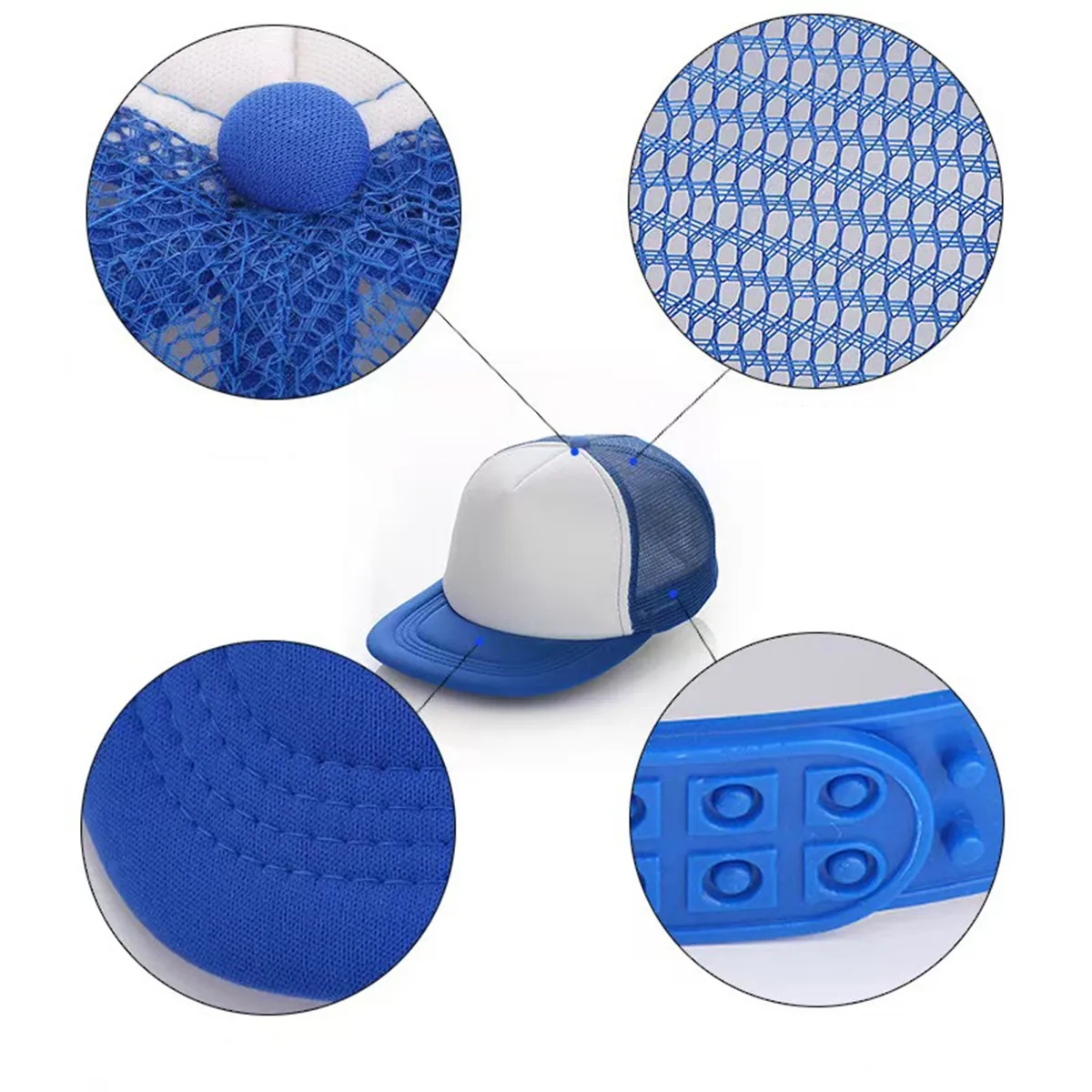 Pink Customizable Flat Bill Mesh Back Trucker Hat 1