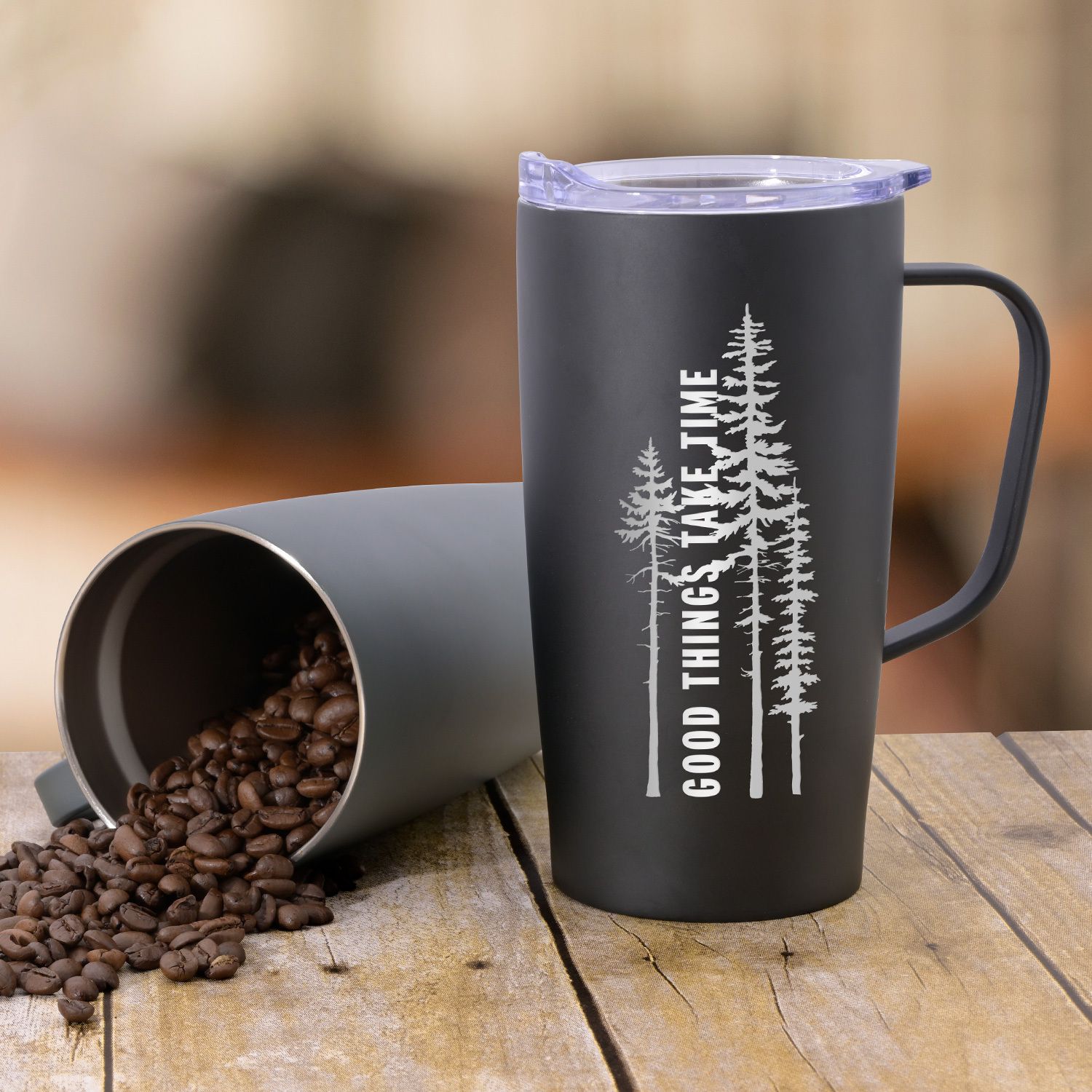 POD CAFÉ TO GO TALL STAINLESS MUG