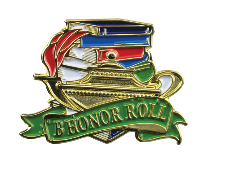 Educational Lapel Pin- B Honor Roll (1-1/8")