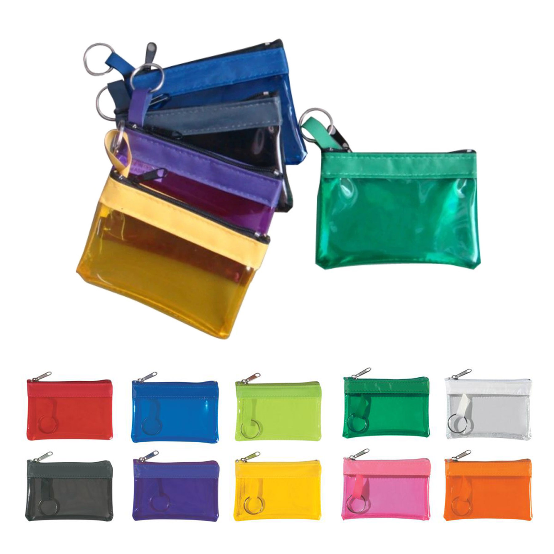 PVC Wallet Coin Purse w/ Key Ring 2