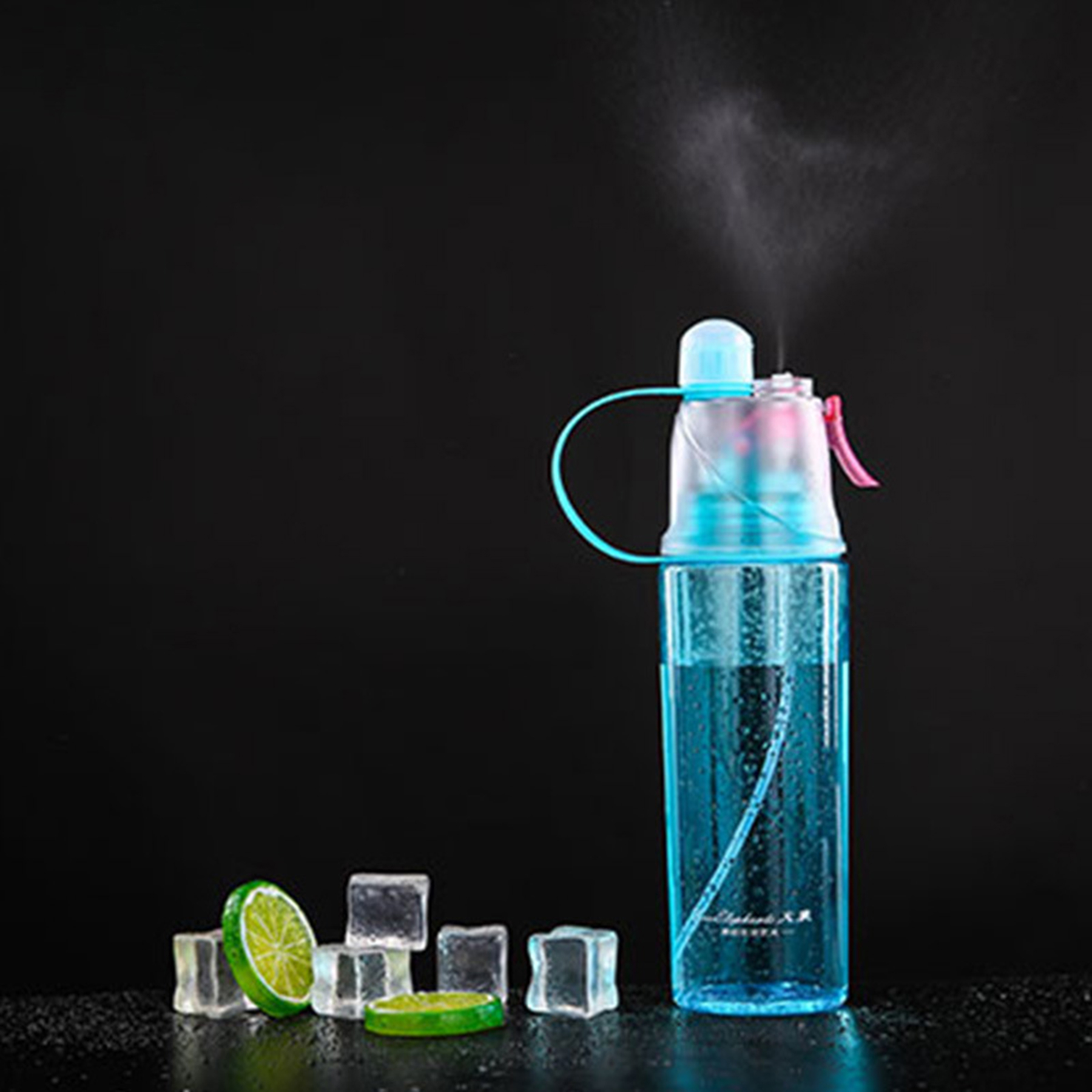 Clear 21Oz Sport Spray Cooling Bottle 2