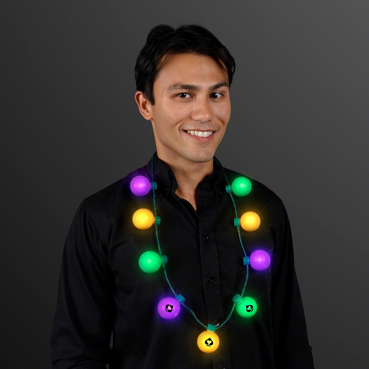 Mardi Gras Light Globes Party Necklace 3
