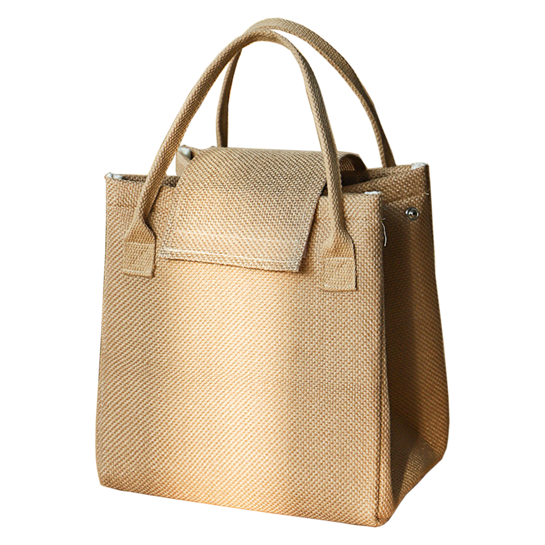 Jute Large Capacity Insulated Handbag 4