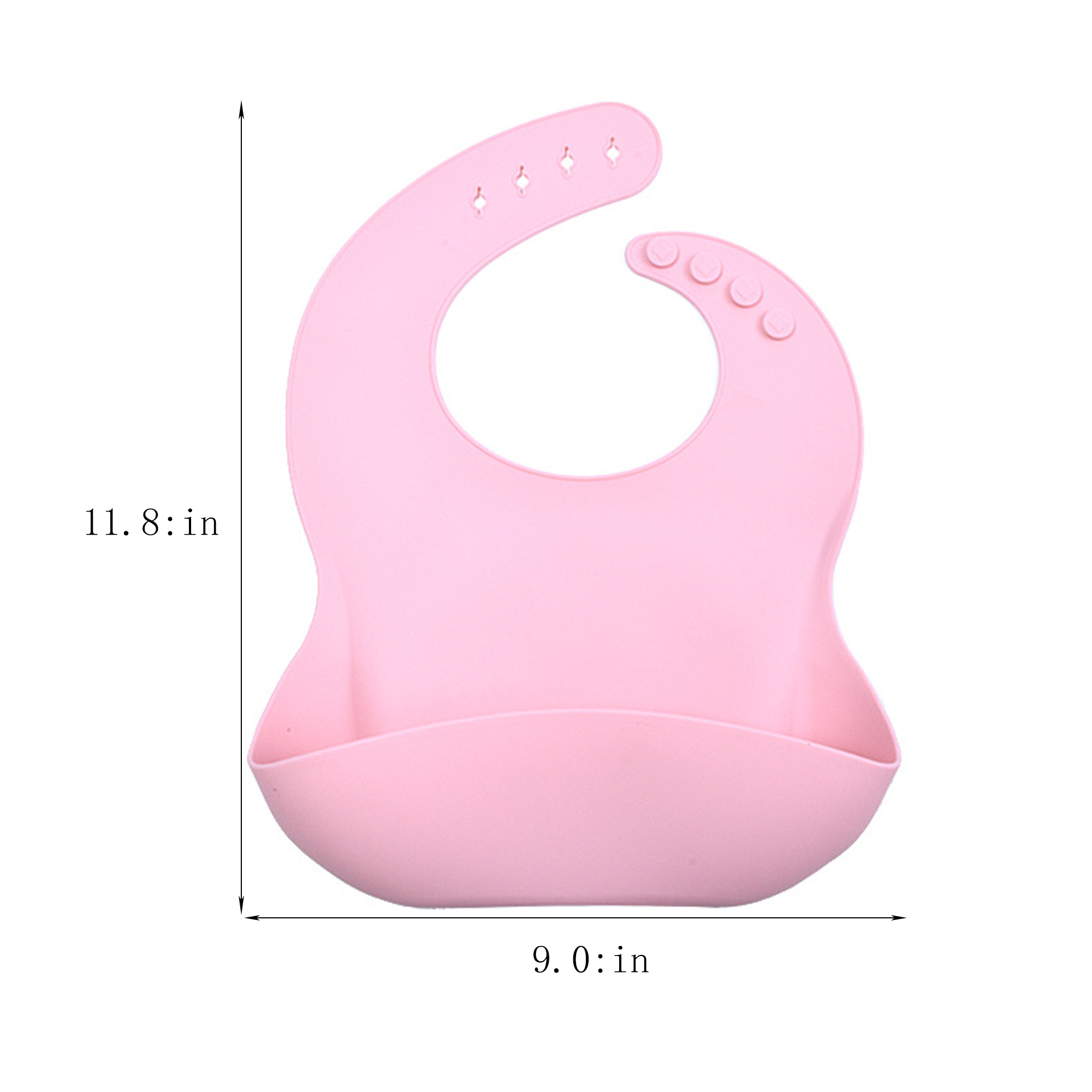 Adjustable Cute Silicone Soft Baby Bib 5