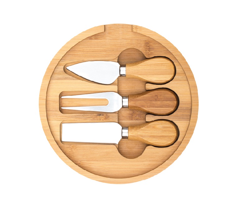 Bamboo Mini Cheese Board and Knife Set 3