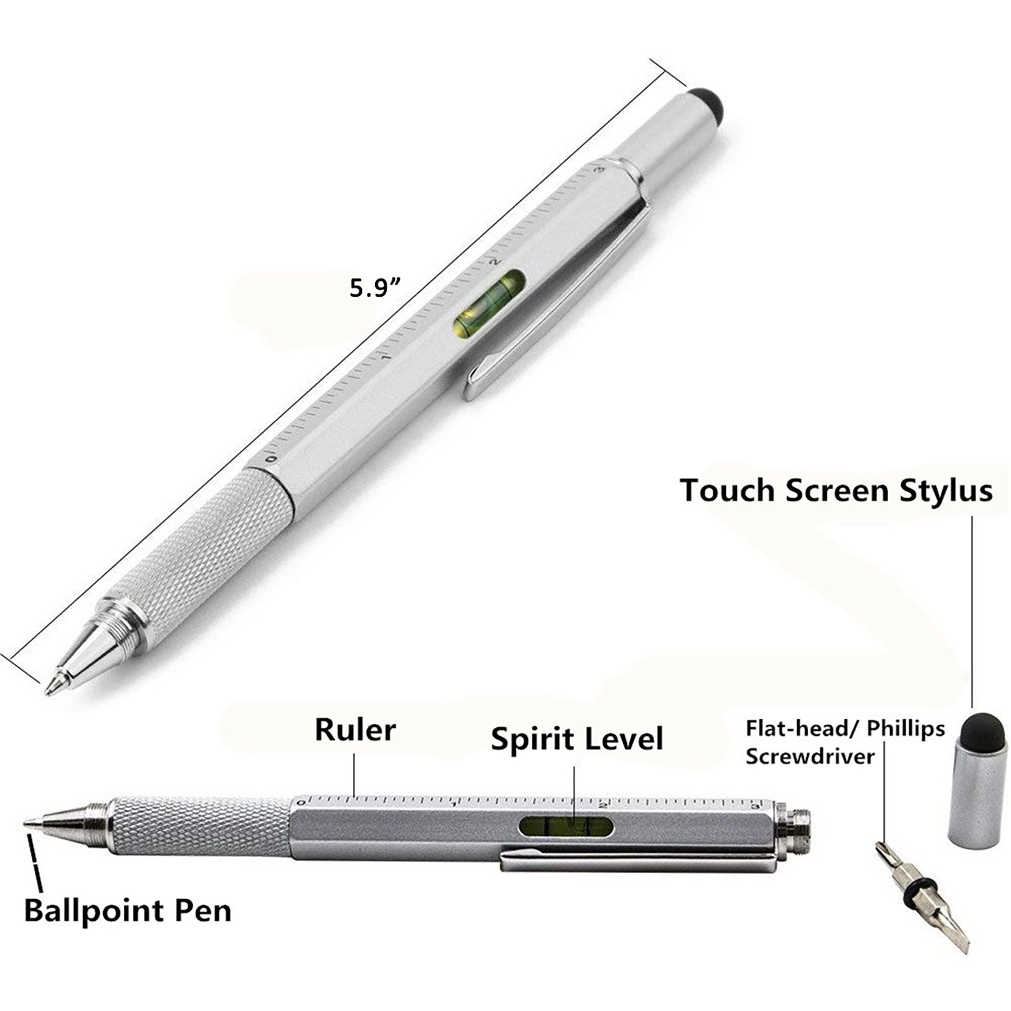 Multifunctional 6 in 1 Tool Ballpoint Pen 2