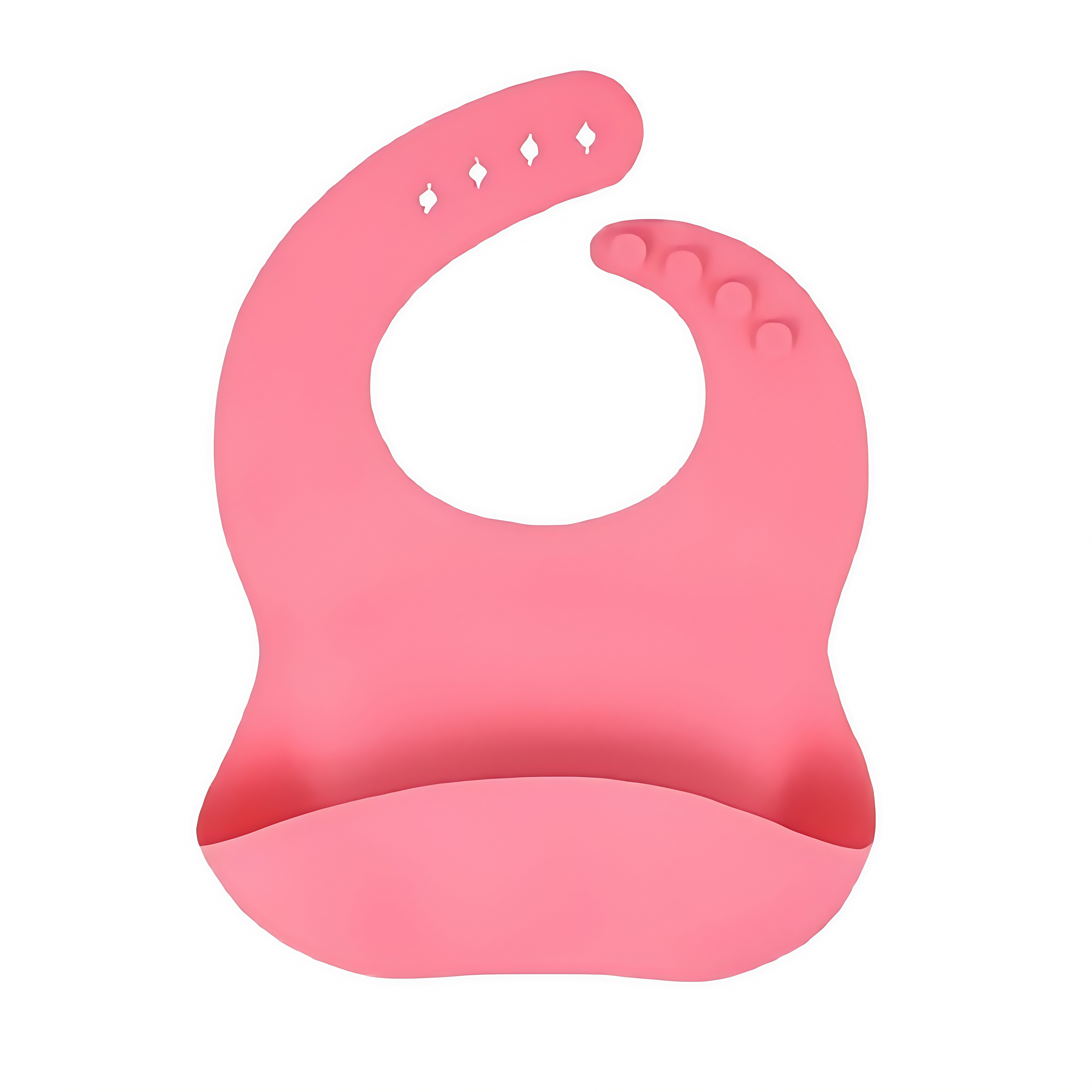 3D Curved Silicone Baby Bib with 4 Adjustable Straps 1