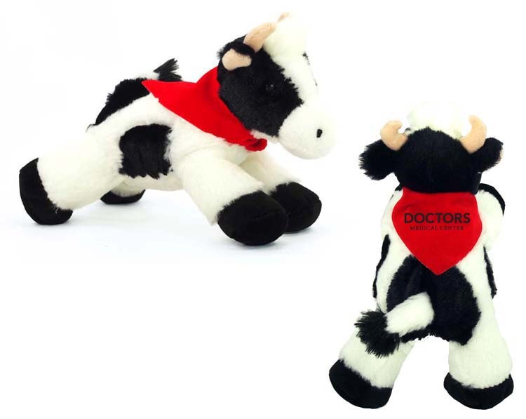 8" Mini Moo Cow with Bandana and One Color Imprint 2