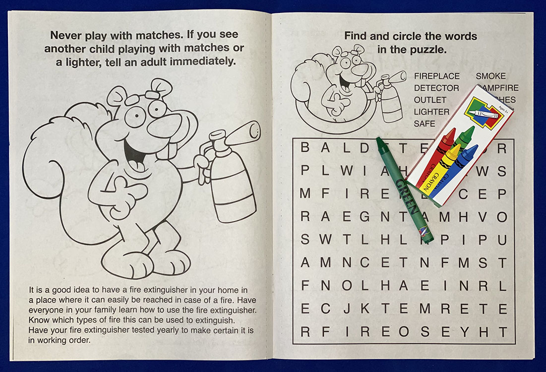 COLORING SET - A Trip to the Fire Station Coloring Book Fun Pack 5