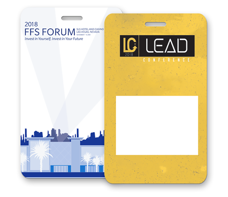 The Atlas full color name badge 3"X 5" 6