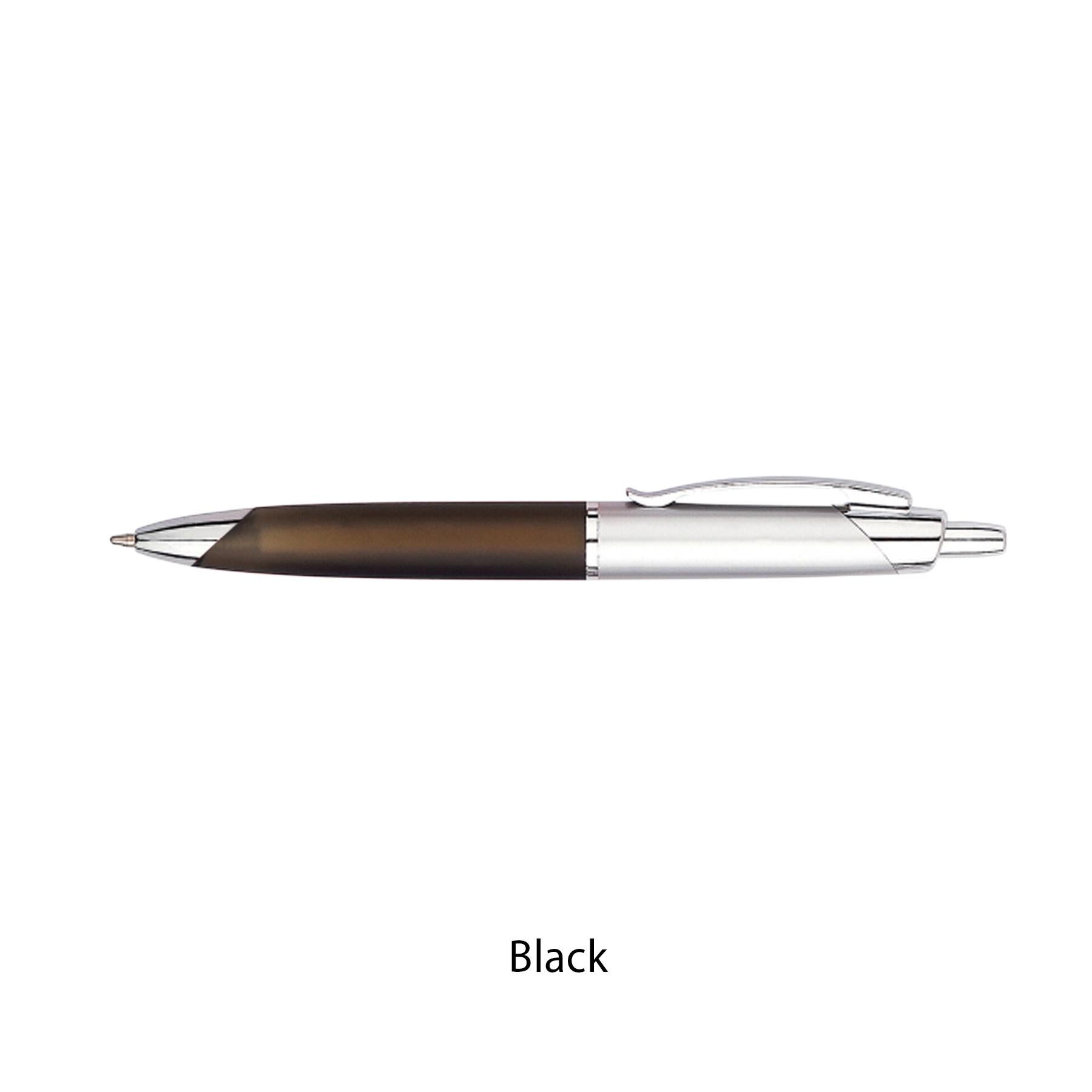 Half Tip Plastic Click Ballpoint Pen 5