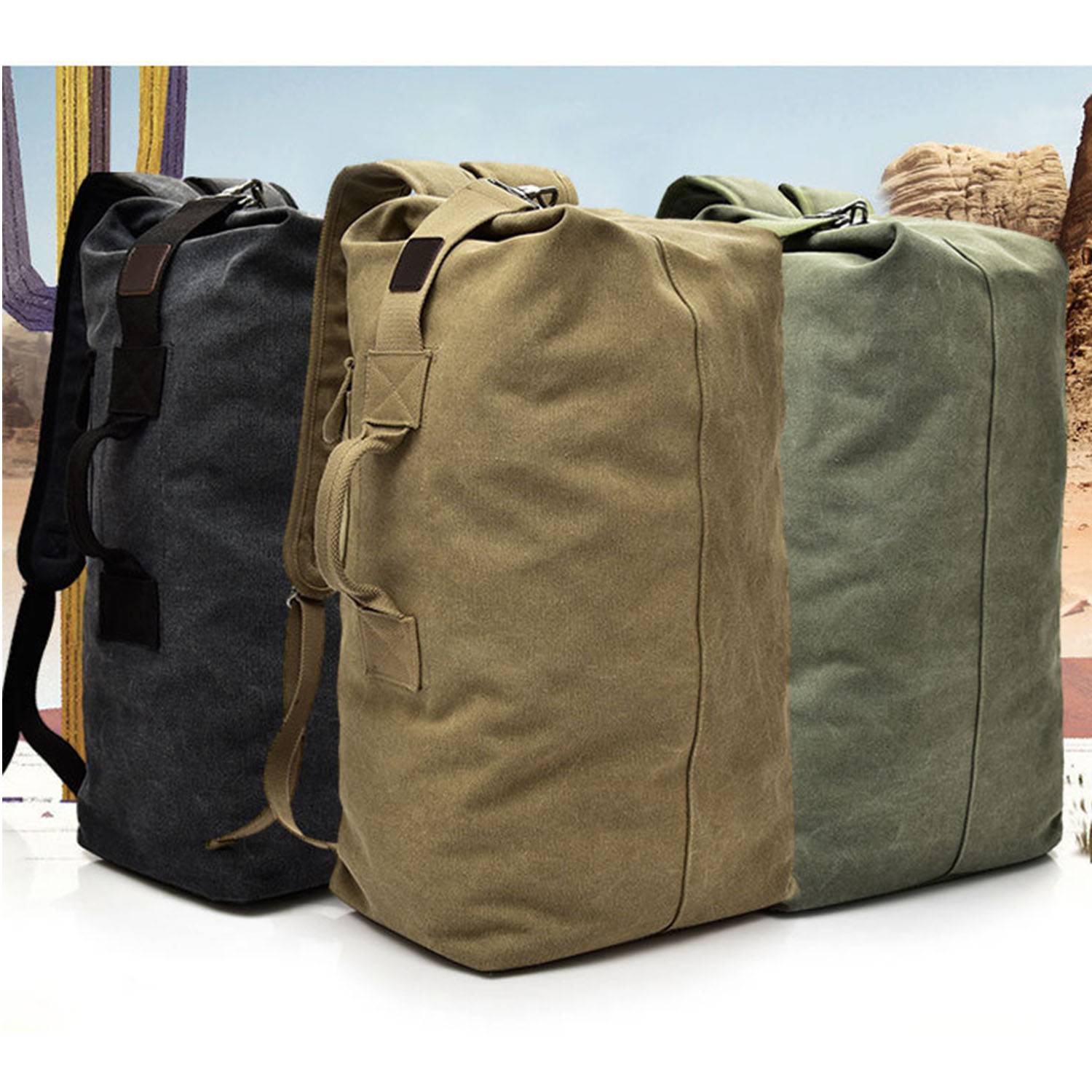 Large Capacity Travel Climbing Bag Strap Canvas Backpack 5