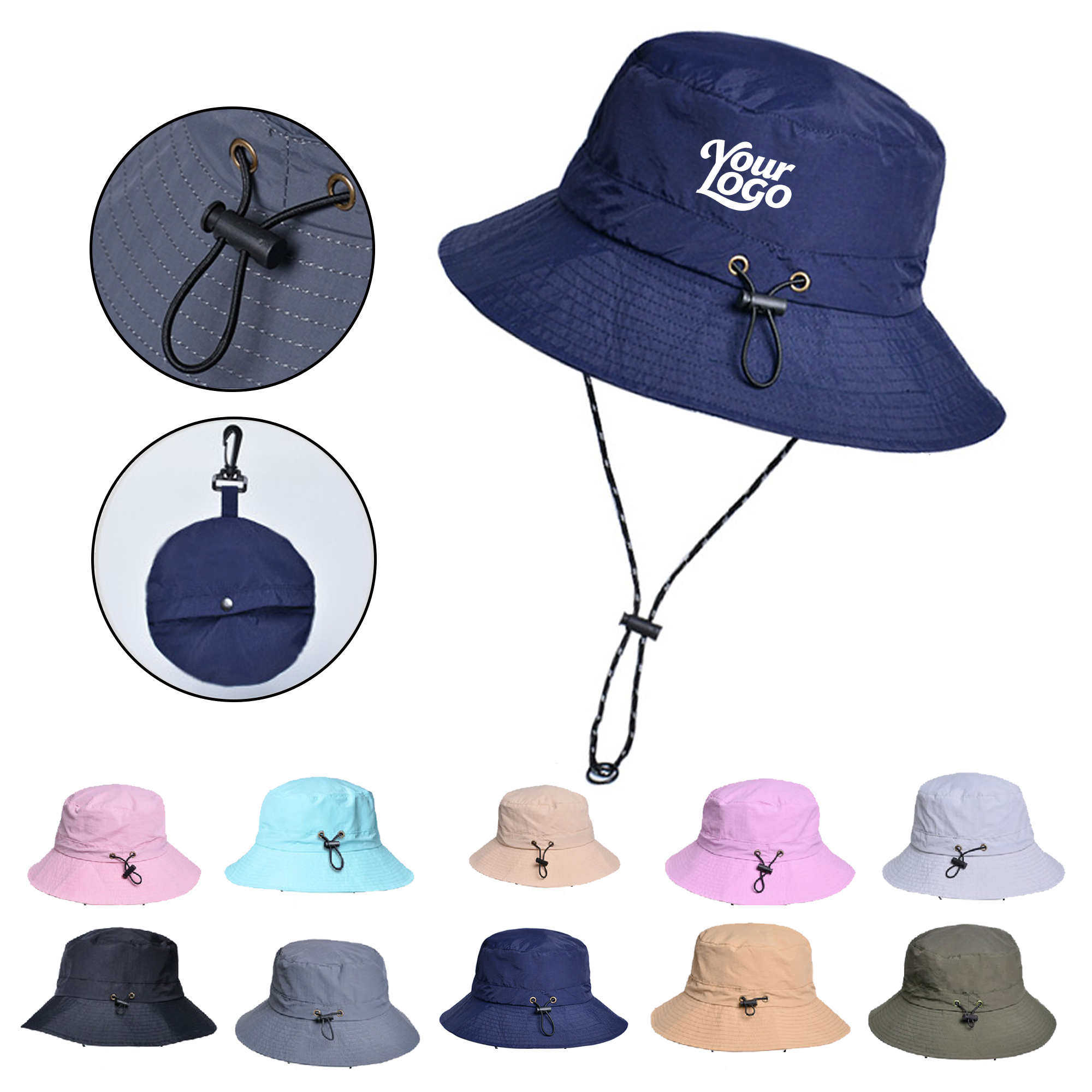 Adjustable Wide Brim Bucket Hat 3