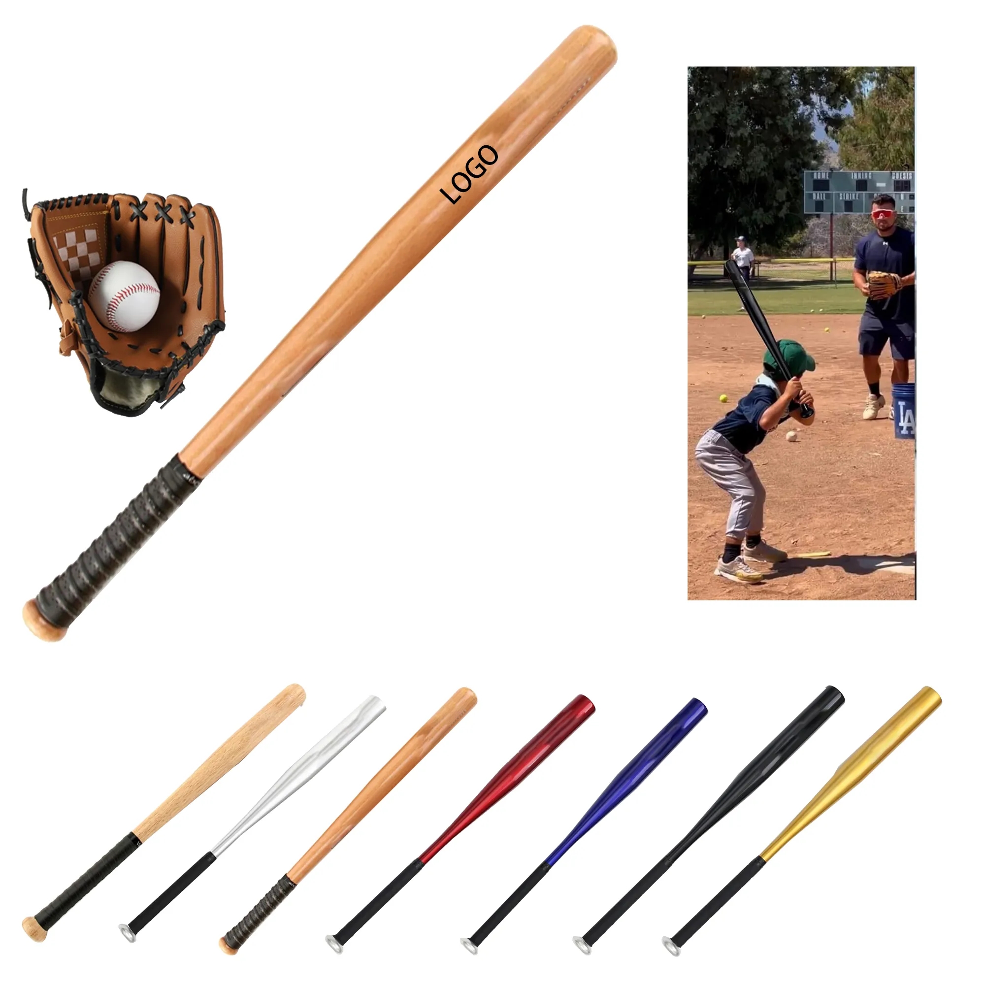 Oak Aluminum Alloy Children's Baseball Set 2