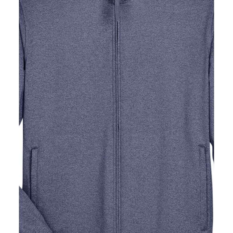 UltraClub Men's Navigator Heather Performance Full-Zip 4