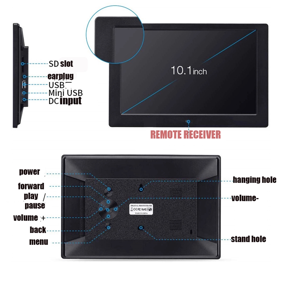 7 Inch Digital Picture Frame Hd Screen 3