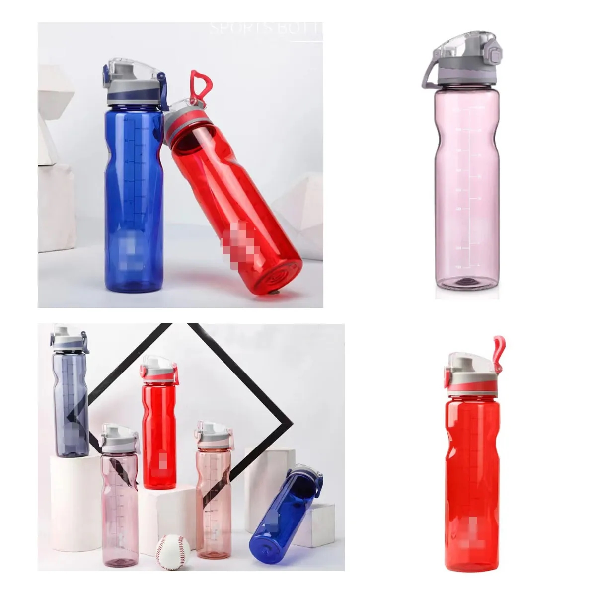 34oz Reusable Flip Top Lid Outdoor Sports Water Bottle 5