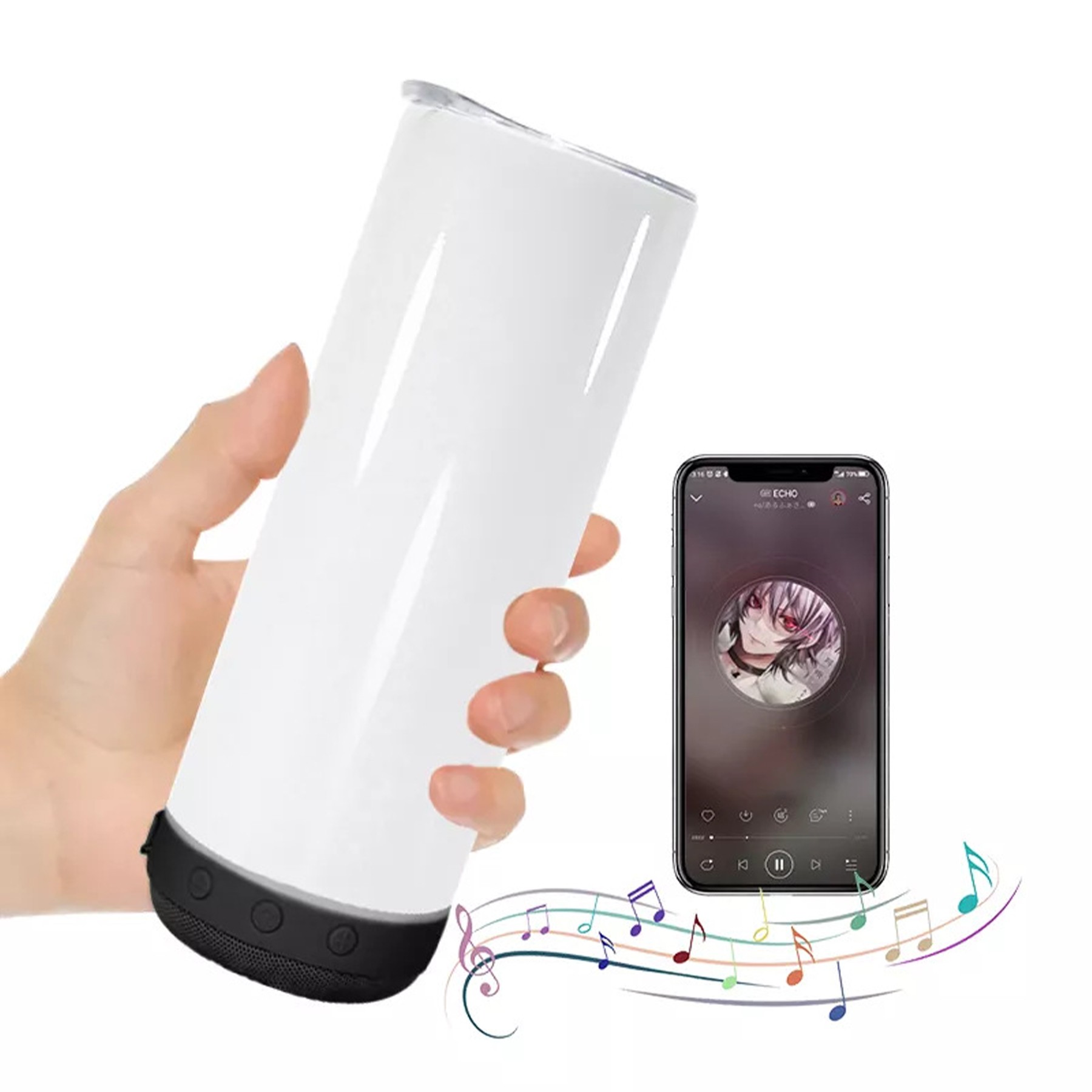 20Oz Stainless Steel Speaker Tumbler 3