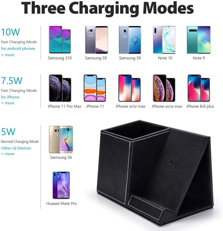 Pen Holder with Wireless Charger 2
